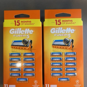 2 X GILLETTE FUSION 5 11 BLADES XXL PACK NEW & SEALED 100% GENUINE FREEPOST